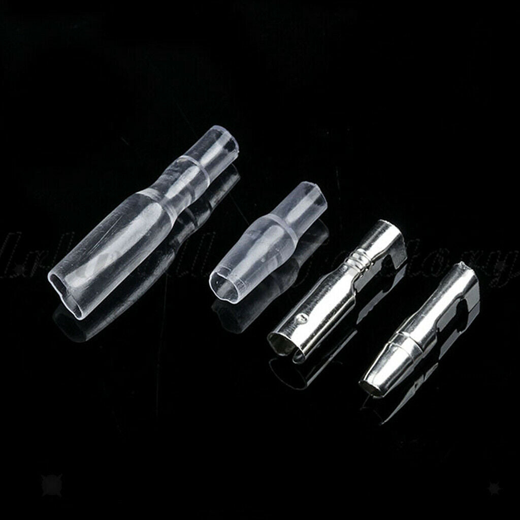 200Pcs 4mm Male and Female Bullet Terminals Wire Connector w/ Insulating Sleeves