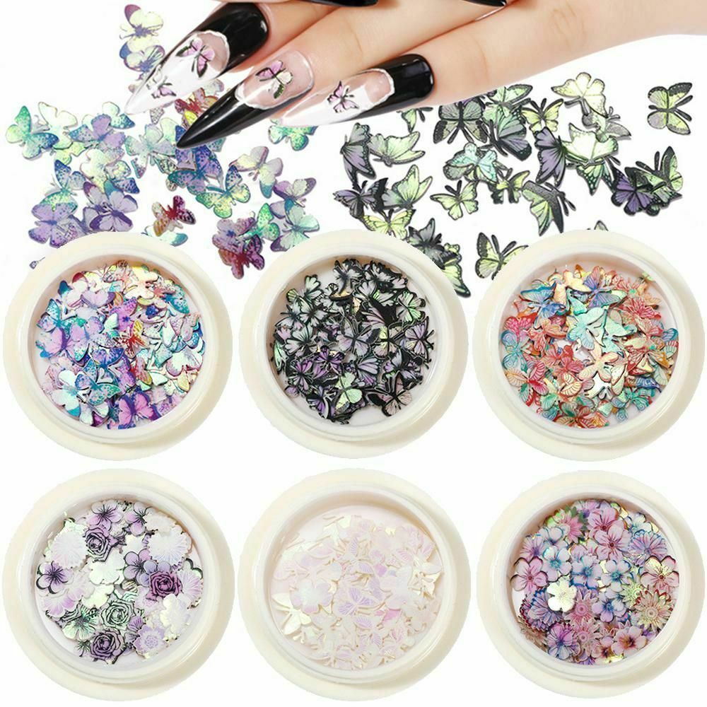 Pattern Wood Pulp Flakes Nail Paillettes Ultrathin Holographic Nail Art Sequins