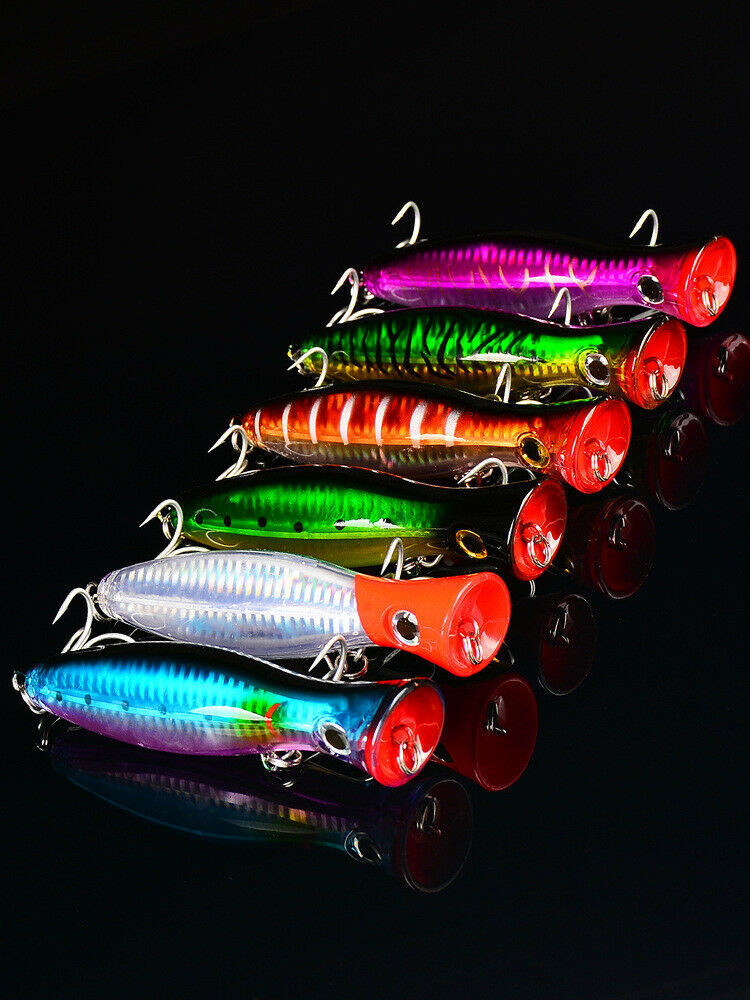 6pcs Popper Fishing Lures Baits Trolling Bluefish Big Game Tuna Sea Fly Lures s