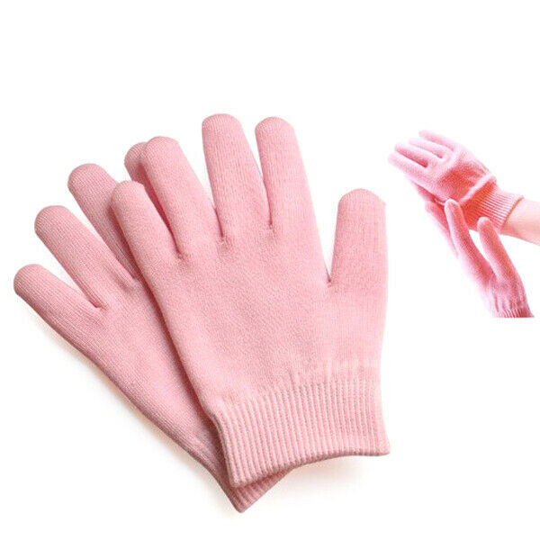 Beauty SPA Moisturizing Skincare Gel Therapy Treatment Gloves Pink