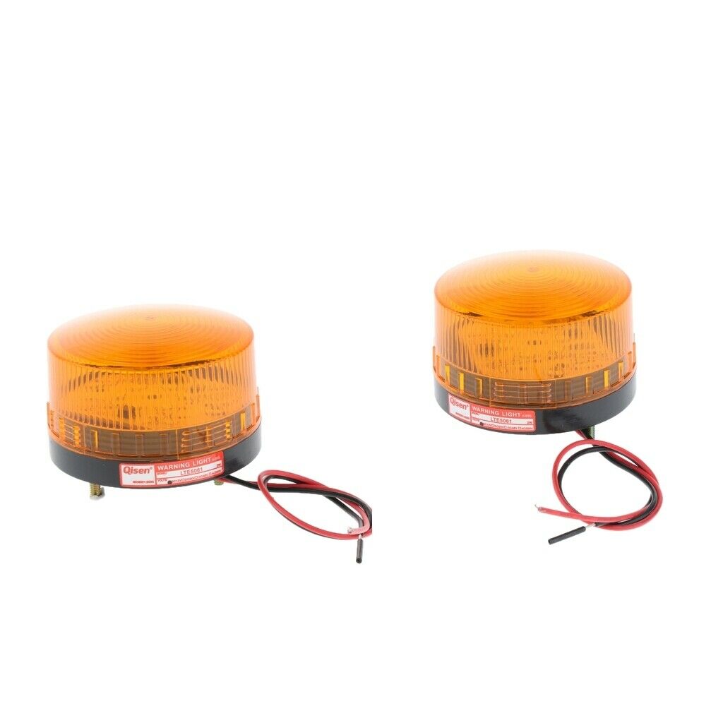 2 Pieces Industrial Safe Warning Light Lamp DC12V Waterproof for Sentry Box