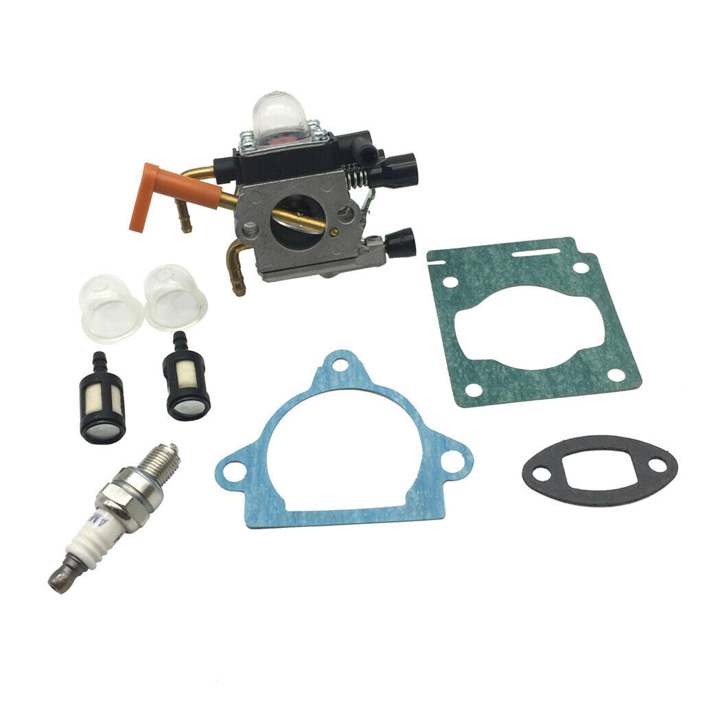 Replacement Carburetor Kit with Gaskets Spark Plug Primer Bulb Mini Filter