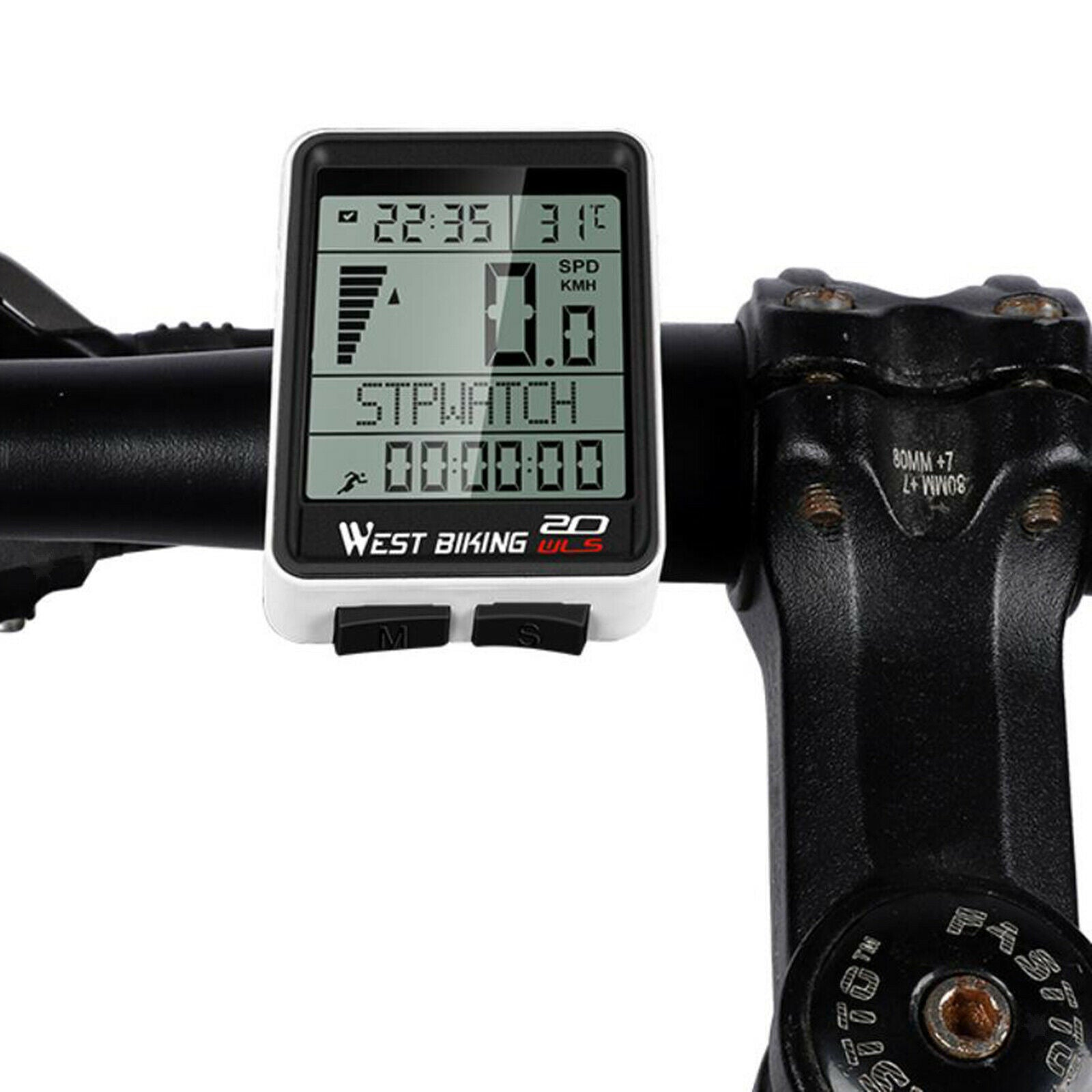 Waterproof Bike Computer Wireless Cycling Odometer Stopwatch Speedometer