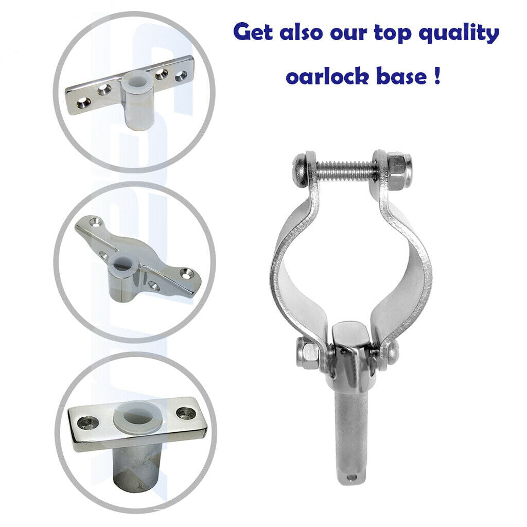 Clamp On Oarlock For 1/2" Socket Boat Fishing Clamp-On Oar