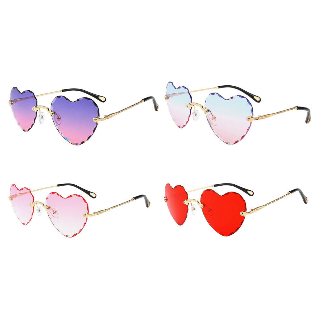 4 Pairs Fashion Lightweight Metal Temple Lady Sunglasses Glasses for Party