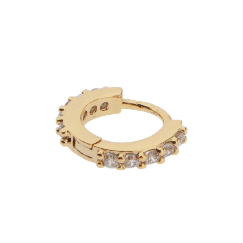 3 Pieces Fashion Huggie Earrings Copper CZ Lobes Piercing Ear Studs 6mm