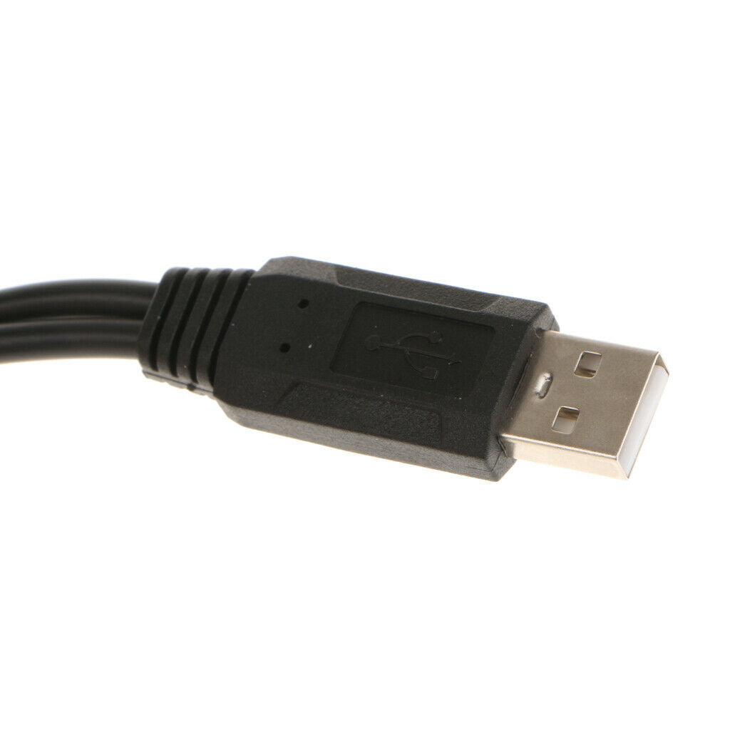 USB2.0 Male To Dual USB Female Splitter Hub Power Cord Connector Cable