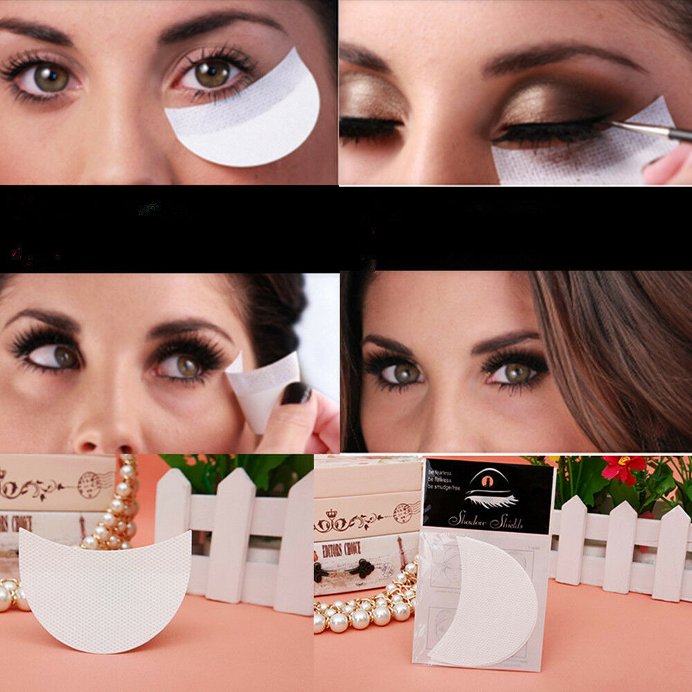 New 20Pcs Eye Shadow Shields Eyelash Pad Under Eye Stickers Makeup Supplies ~