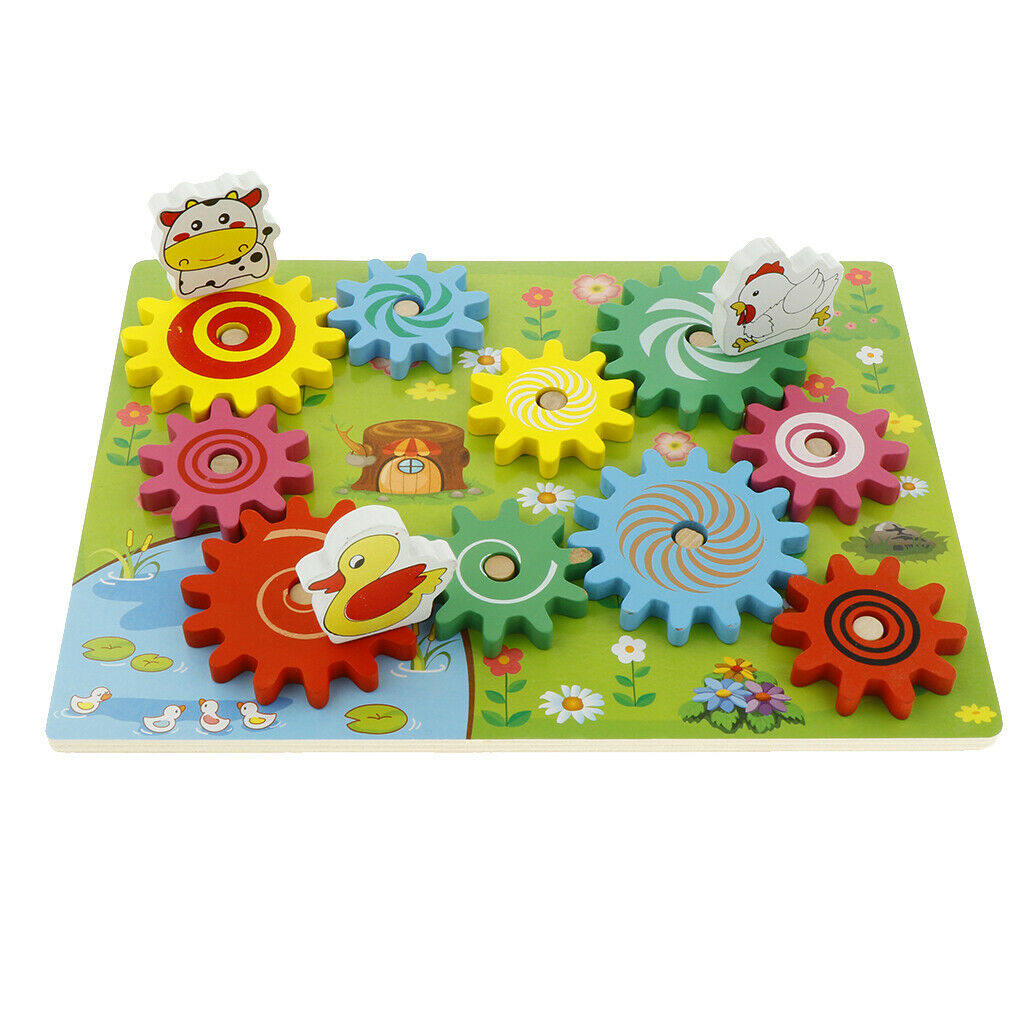 Wooden Gear Animals Assembled   Building Blocks Education Toys