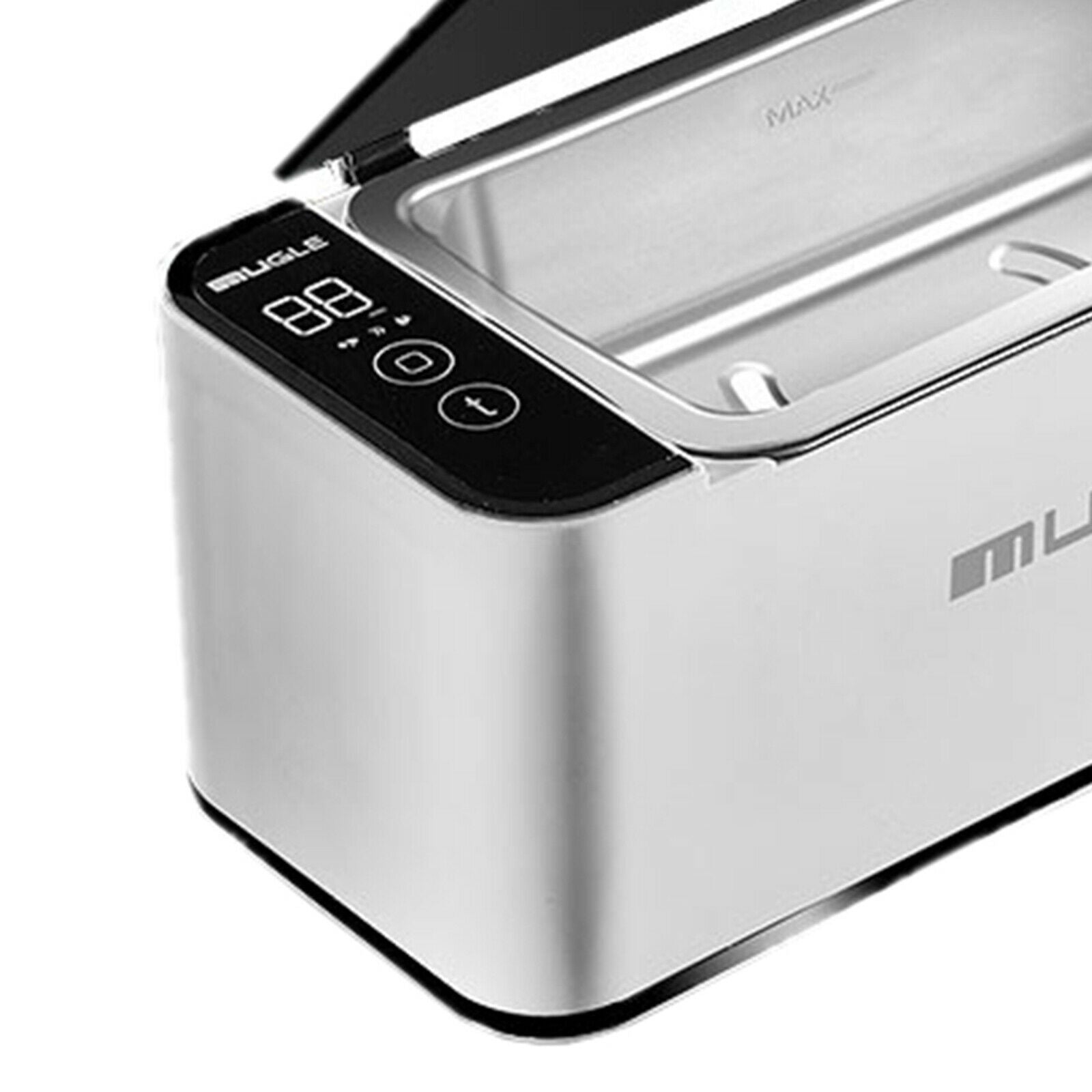 Digital Ultrasonic Jewelry Cleaner Glass Watch Cleaning Machine Basket White