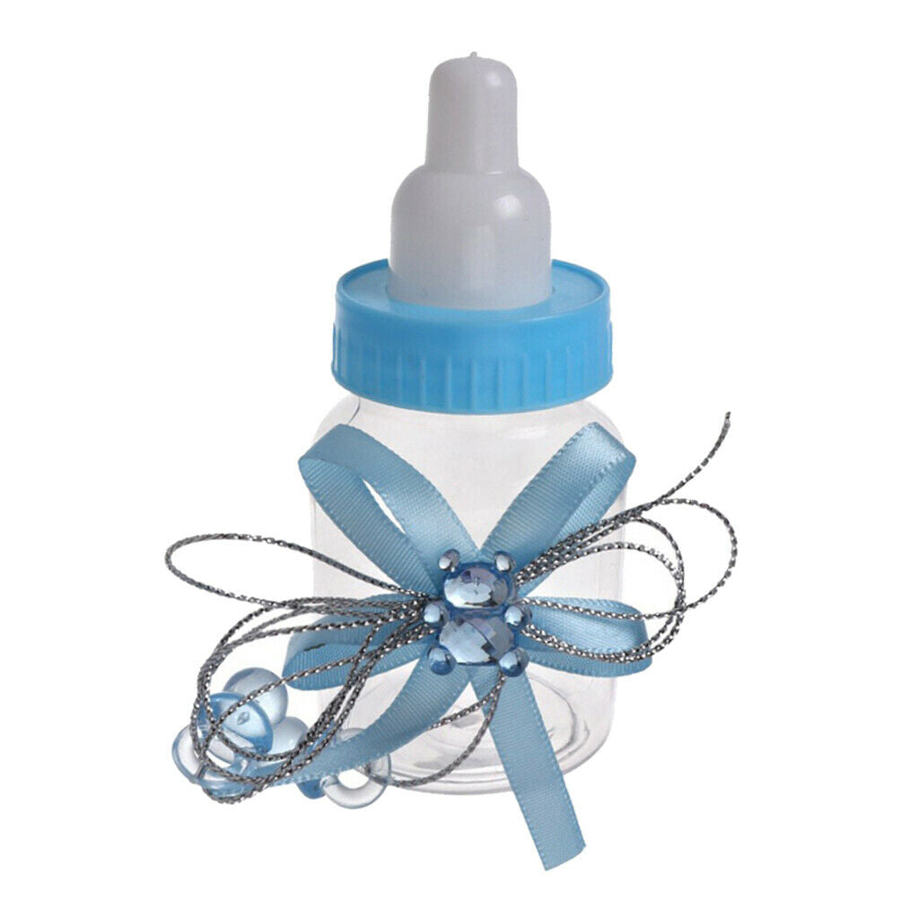 24pcs Lot Baby Shower Candy Bottles Nursing Bottle Box Candy Case Pink&Blue