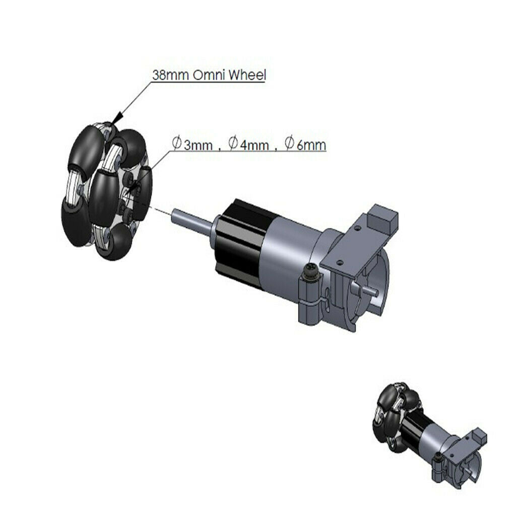 1.5'' Omni Wheel Omni Directional Wheel Spare Parts for Remote Control Robot