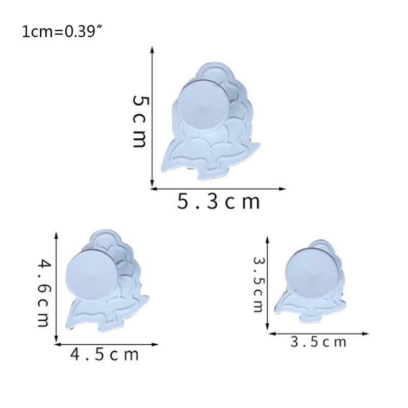 Plastic Cookie Cutter Embossing Mold Set Mini Christmas Fruit Theme Moulds