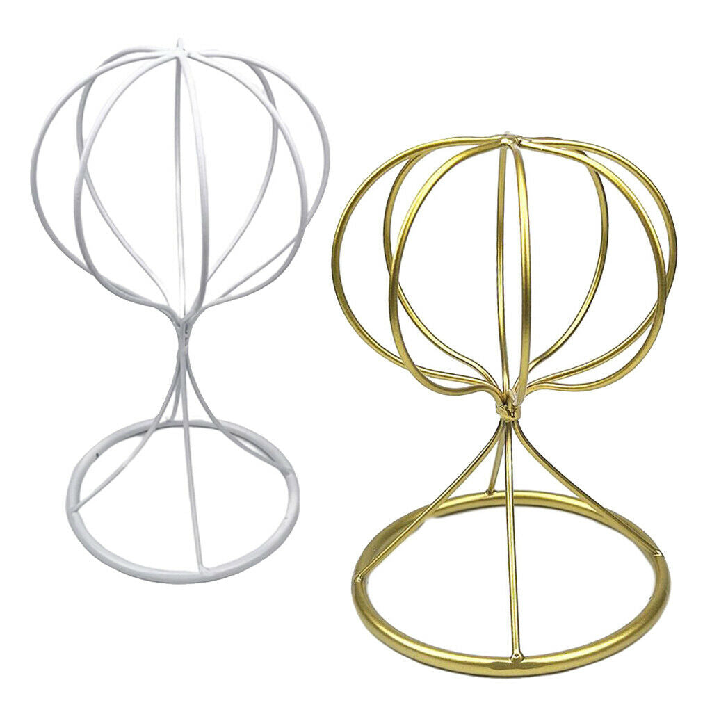 2pcs Countertop Wigs Dryer Rack Metal Wire Hat Storage Stand 6.3inch Dia