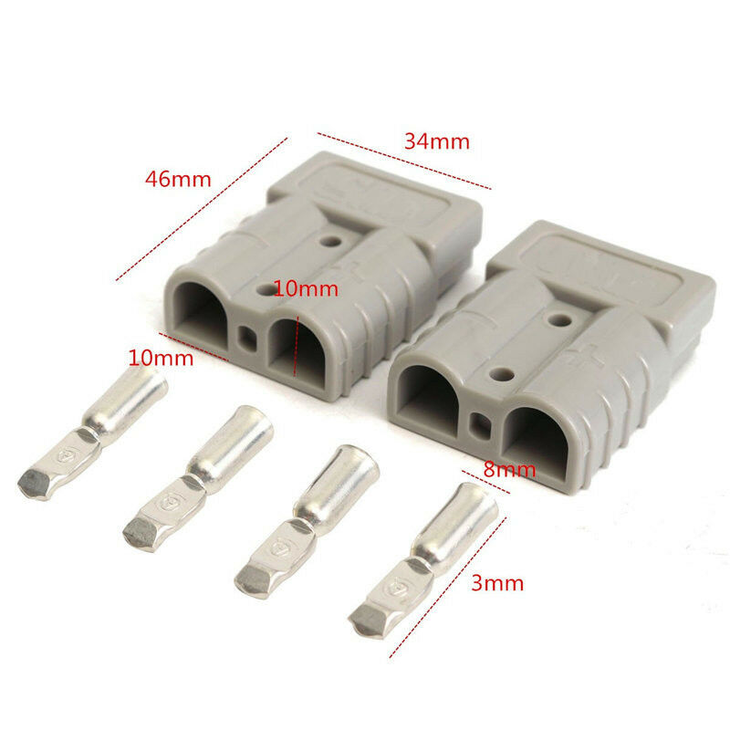 10Pcs Battery Quick Connector Kit 50A 6AWG Plug Connect Disconnect Winch Trailer