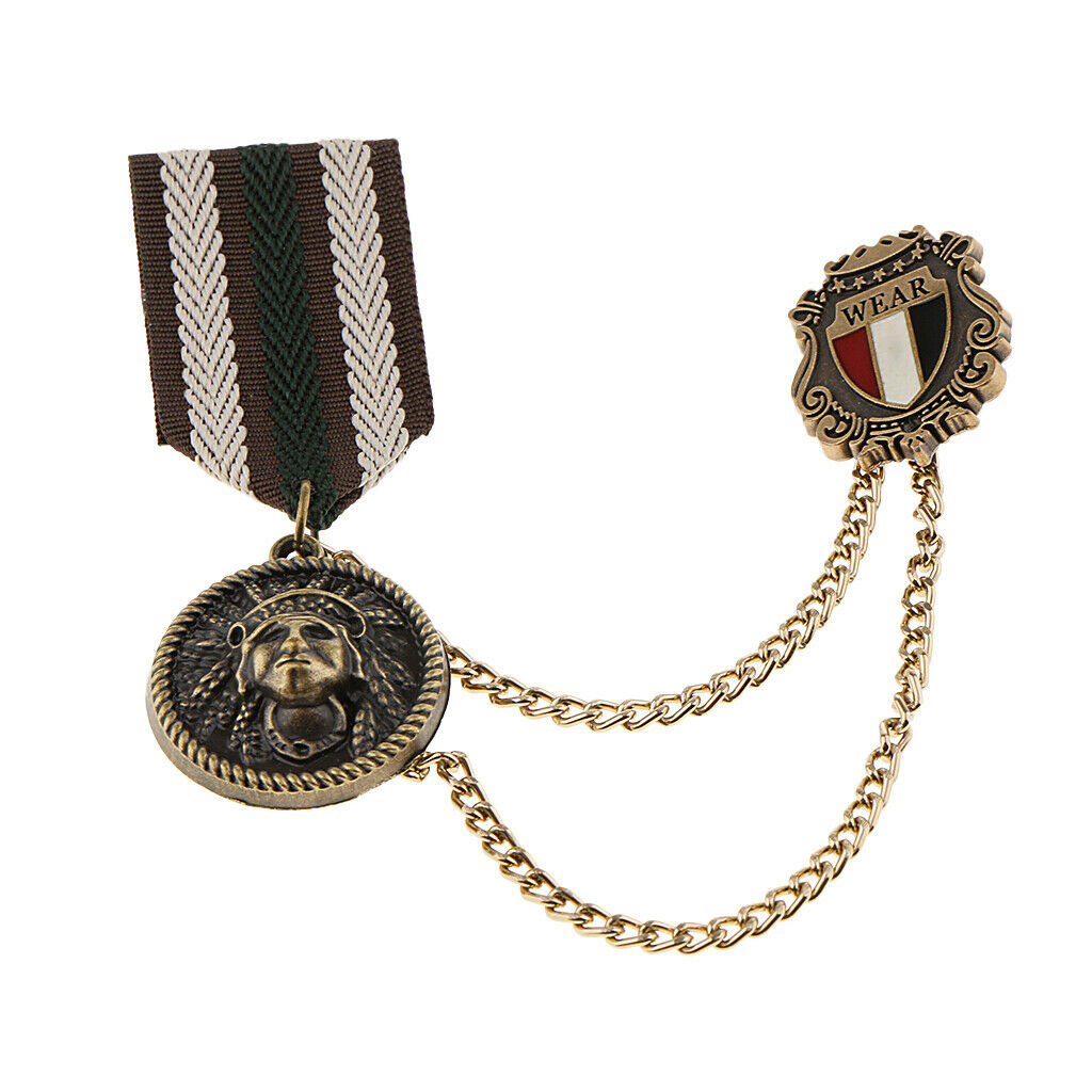Unisex Retro Military Medal Badge Navy Style Brooch Lapel Pin Jewelry