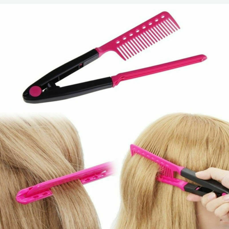 Fashion V Type Hair Straightener Comb DIY Salon Hairdressing Styling Tool Newly