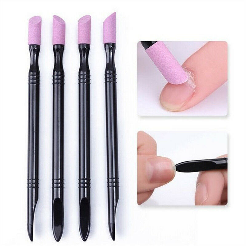 1PC Nail Art Quartz Pusher Cut Tool Manicure Stone Polish Stick Grinding RodFCA