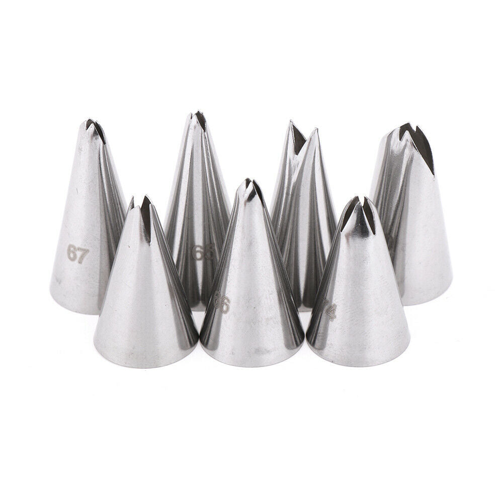 7pcs Leaves Nozzle StainlessSteel Icing Piping Nozzle Pastry Tips Pastry Tool SJ