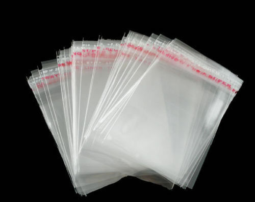 200 x Clear Self Adhesive Cello Plastic Bag Jewellery Display Bag 9cm x 6cm