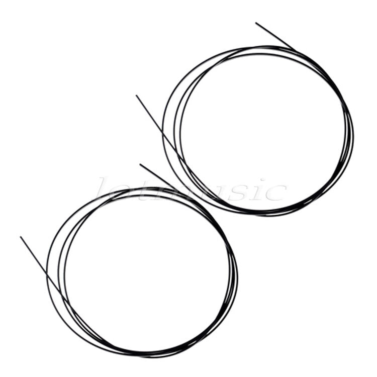 2 Pcs Guitar Bindings for DIY Parts Purfling Strips 1650 x 2 x 1.5mm Black ABS