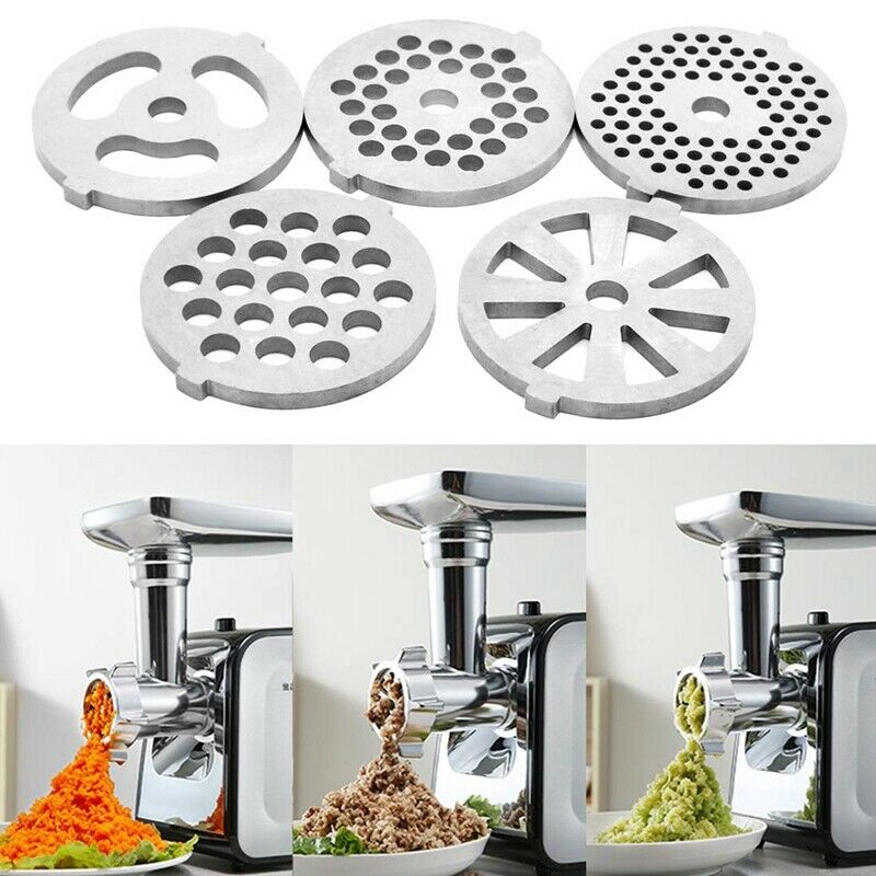 5 Piece Stainless Steel Meat Grinder Plates Discs for Food Chopper and Meat GrI3