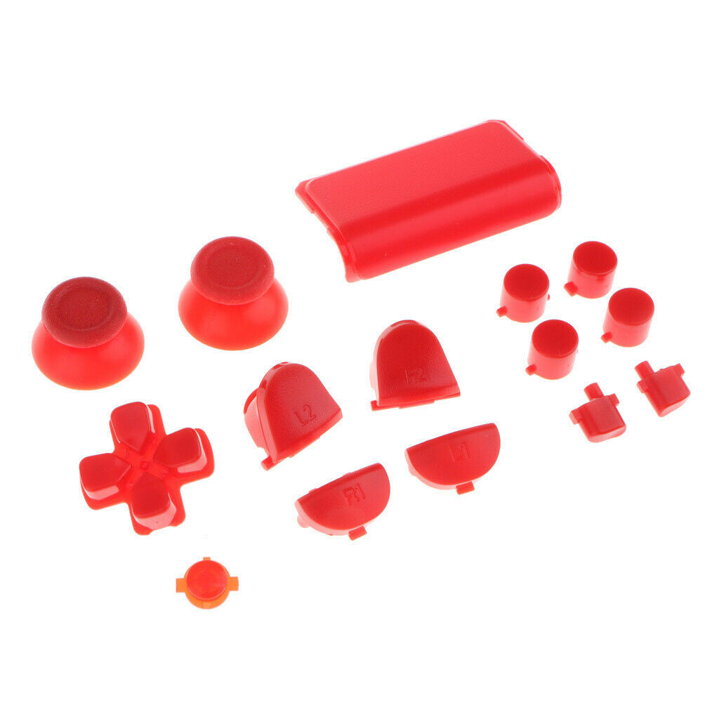 MagiDeal Replacement Buttons Joystick Thumbstick for Sony PS4 Controller Red