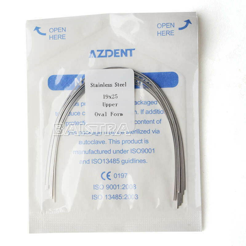 100XDental Ortho Arch Wires Rectangular Stainless Steel 19*25Upper Ovoid