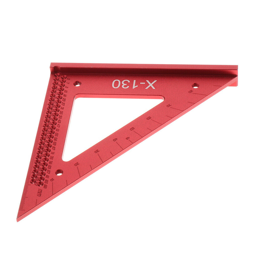 Metric Aluminum Alloy Carpenter Triangle Square Ruler Heavy-duty 12.8x18cm