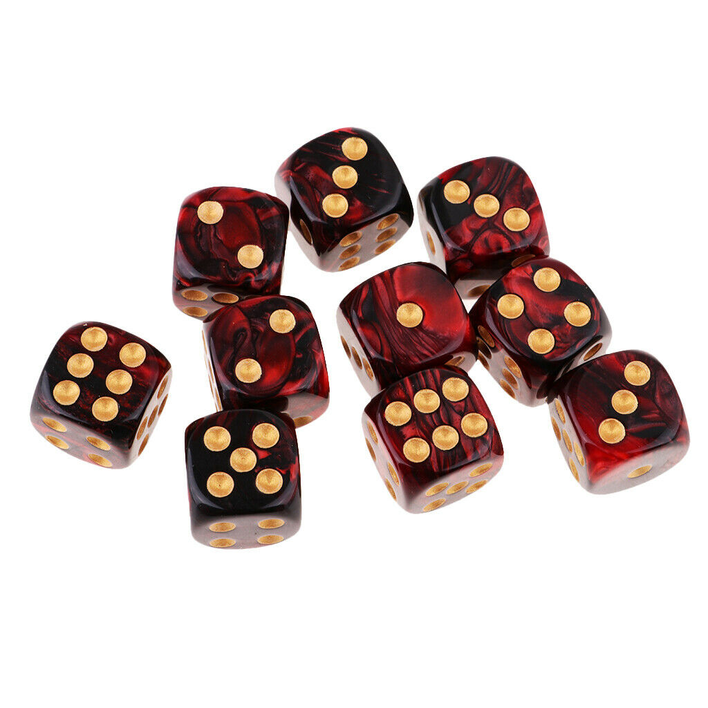 20 Pack Of 6-Sided Dice Set 16 Mm For