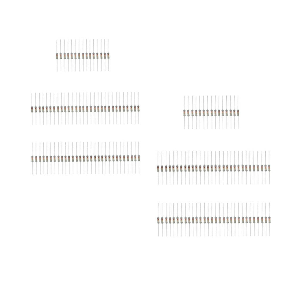 150Pcs 30 Values 0.1 ohm - 750 ohm 3W 5% Carbon Film Resistors Assortment Kit