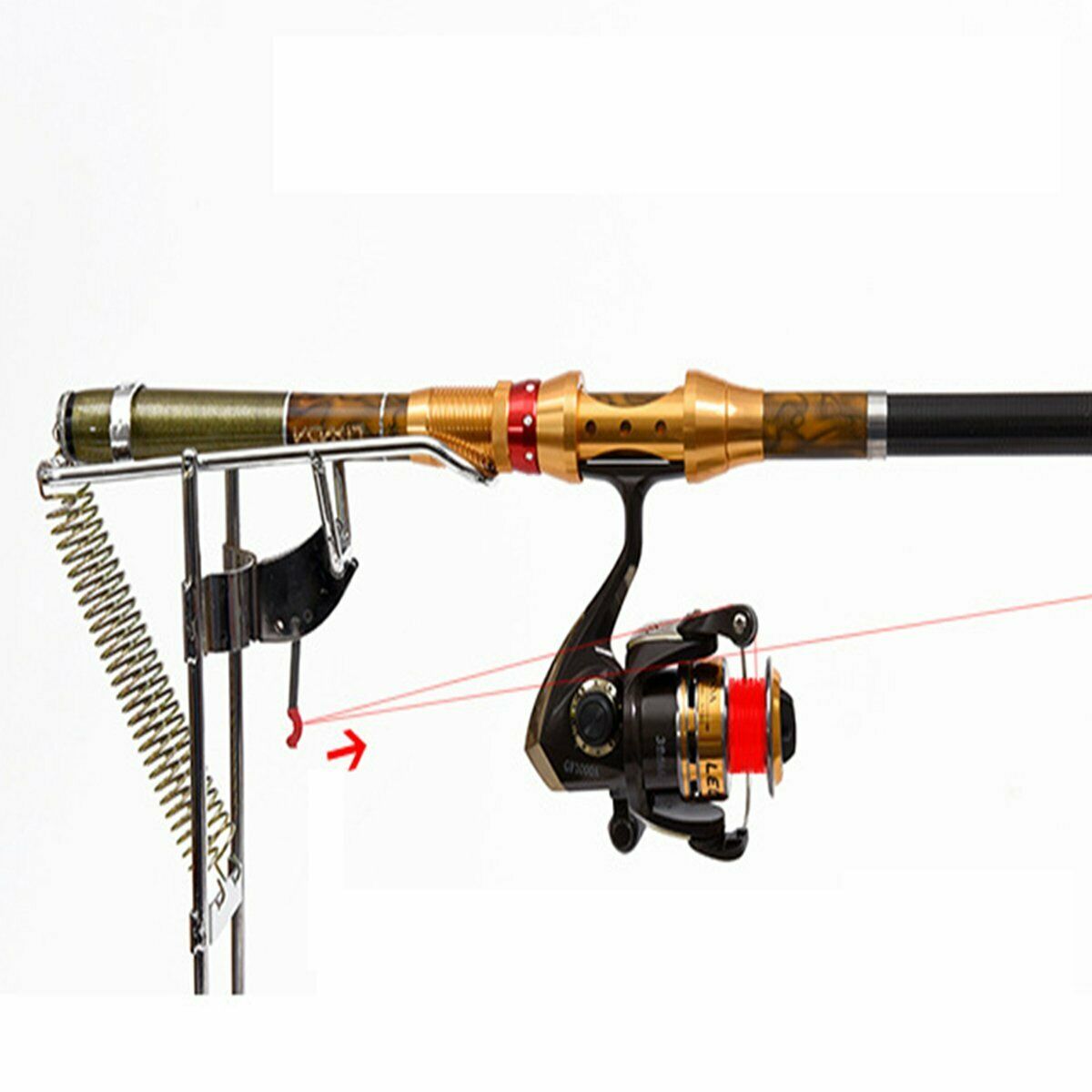 Best Fishing Rod Holder Automatic Tip-Up Hook Setter Fish Pole Tackle Bracket.