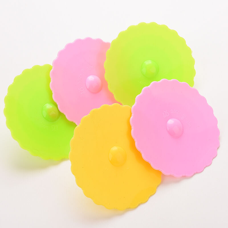5x Anti-dust Cup Cover Coffee Mug Suction Seal Lid Silicone Airtight Novelty、HDD
