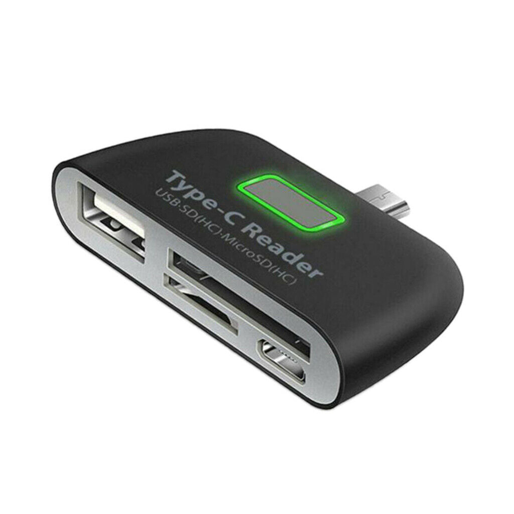 Type C 3.1 to USB 2.0 OTG HUB Adapter SD/TF Memory Card Reader For