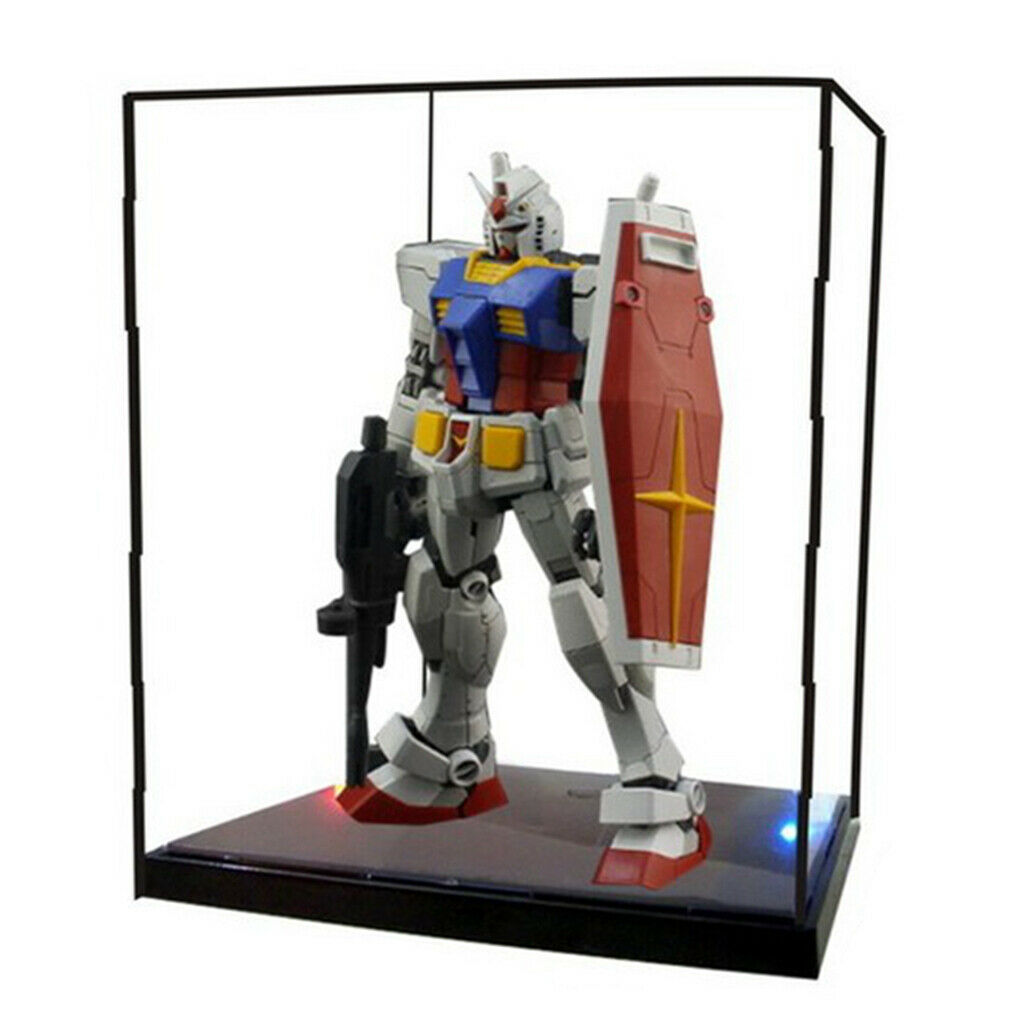Clear Acrylic Display Case 8.27x8.46x10.24inch with Light, Dustproof Protection