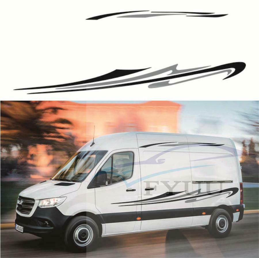 For Mercedes Sprinter Car Long Side Stripes Stickers Sports Styling Decoration