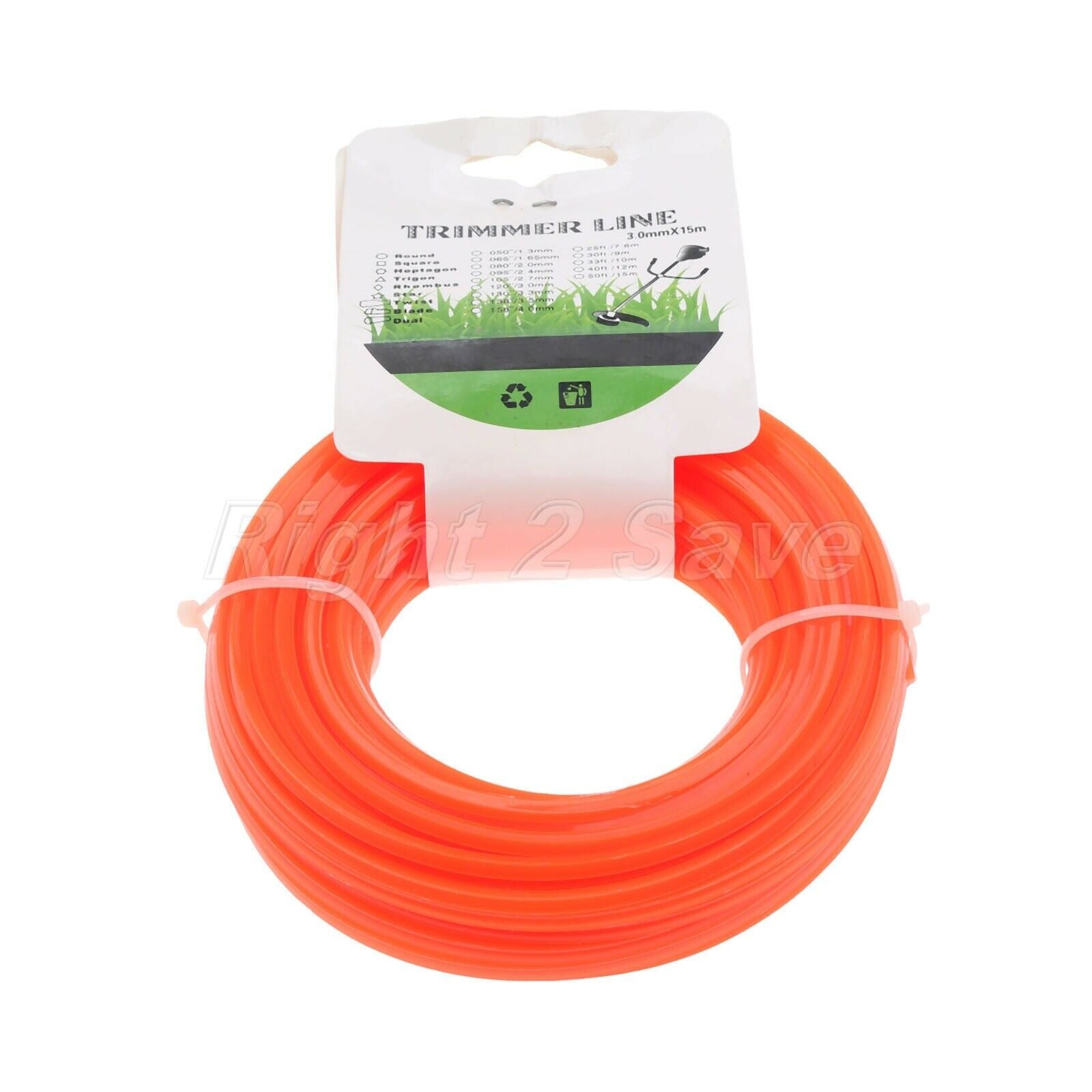 3mm x 15m Brushcutter Trimmer Strimmer Line Cord Brush Cutter Garden Power Tool