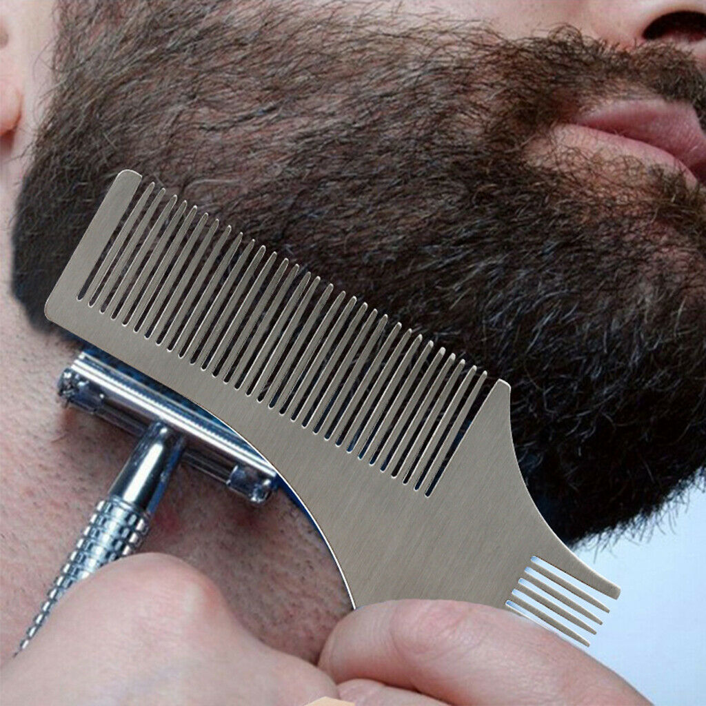 Beard Shaping Stencil Tool, Mustache Grooming Styling Symmetric Comb Template