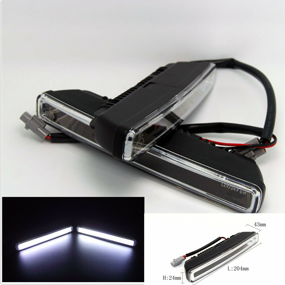 2pcs 20W  aluminum alloy COB 6000K Xenon White LED Light DRL Driving Fog Lamps