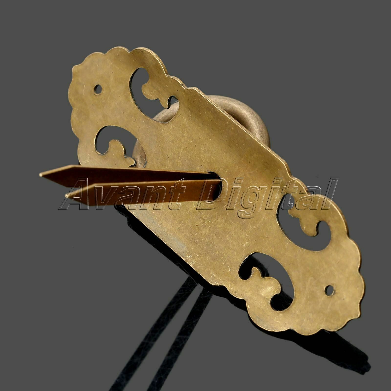 1Set Cabinet Strip Furniture Cabinet Hardware Brass Door Knocker Pull Lock Latch