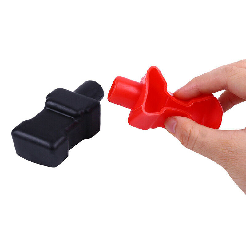 2pcs Car Battery Terminal Insulator Wire Connectors Cap Covers Protector Rubber