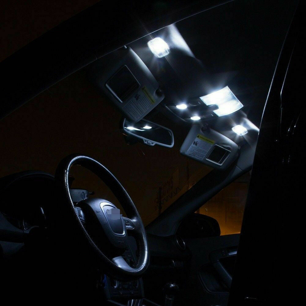11 Pcs White LED Bulbs for Dome & Map & Door & Glove Box & License Plates Lights