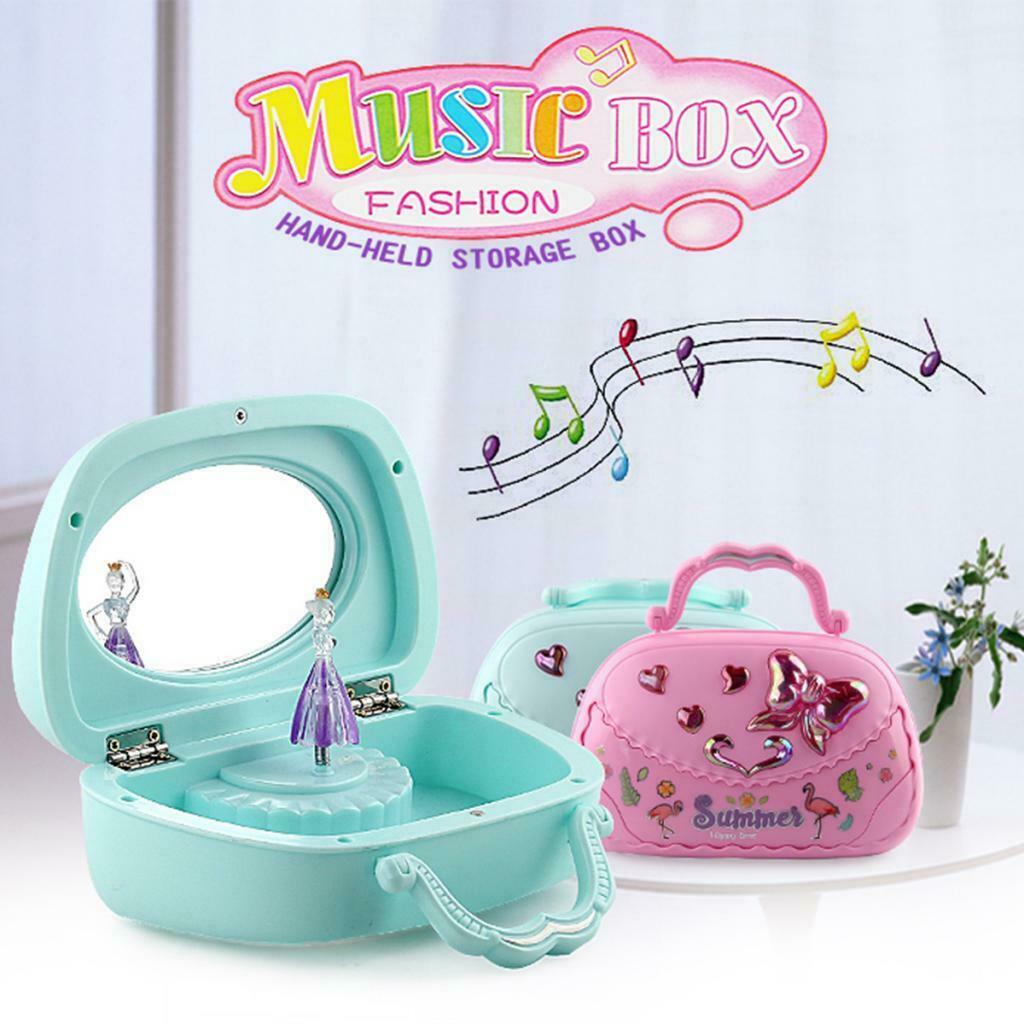 2x Ballerina Music Jewelry Boxes Storage Case for Girls for Elise Melody