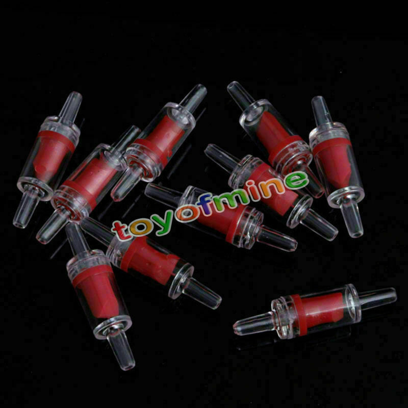 10 pcs Aquarium One Way Check Valve Non-Return Fish Tank Air Pump CO2 System