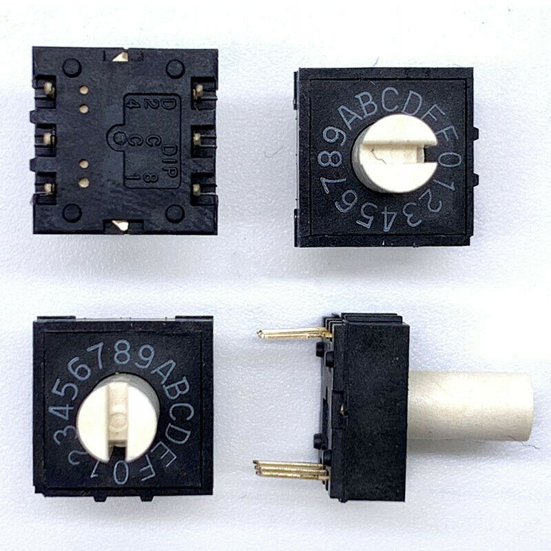 1pcs RH3HAF-16R-V-B Rotary coding DIP switch 16 positions 6feet 0-F with handle
