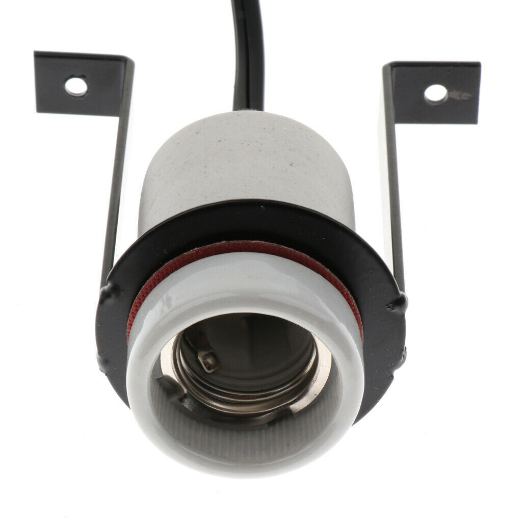Reptile Basking Lamp Holder, UVA/UVB Light Bulb E27 Socket Can Clip on Terrarium