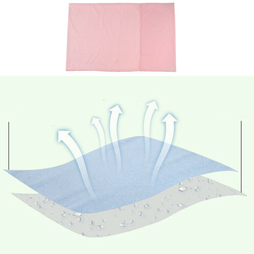 Breathable Anti-mite Pillow Protector Cover Pillowcase 48 x 74 cm Pink