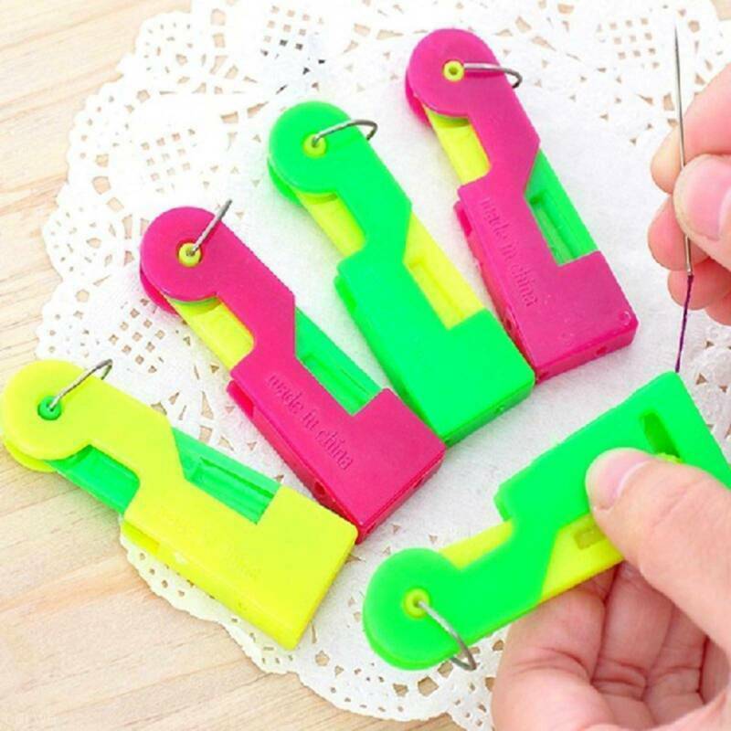 3pcs Automatic Needle Threader Thread Guide Elderly Use Device Sewing Machine US