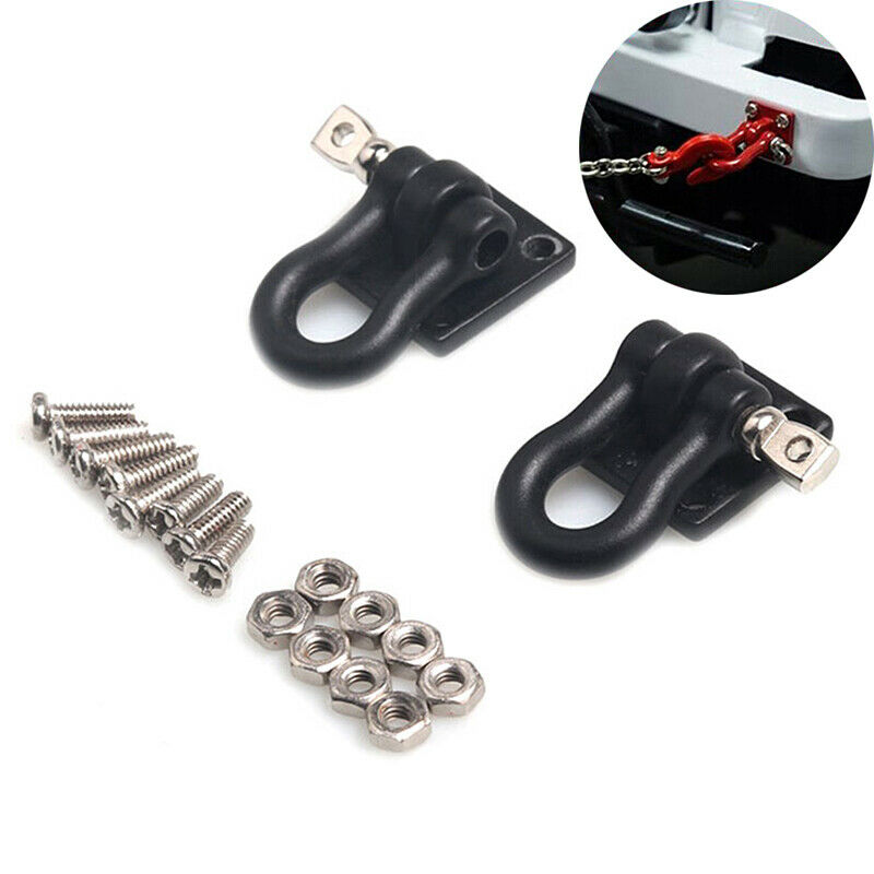2Pcs/pair RC Car Metal Trailer Shackle Rescue Tow Hook for 1/10 RC Crawl.l8