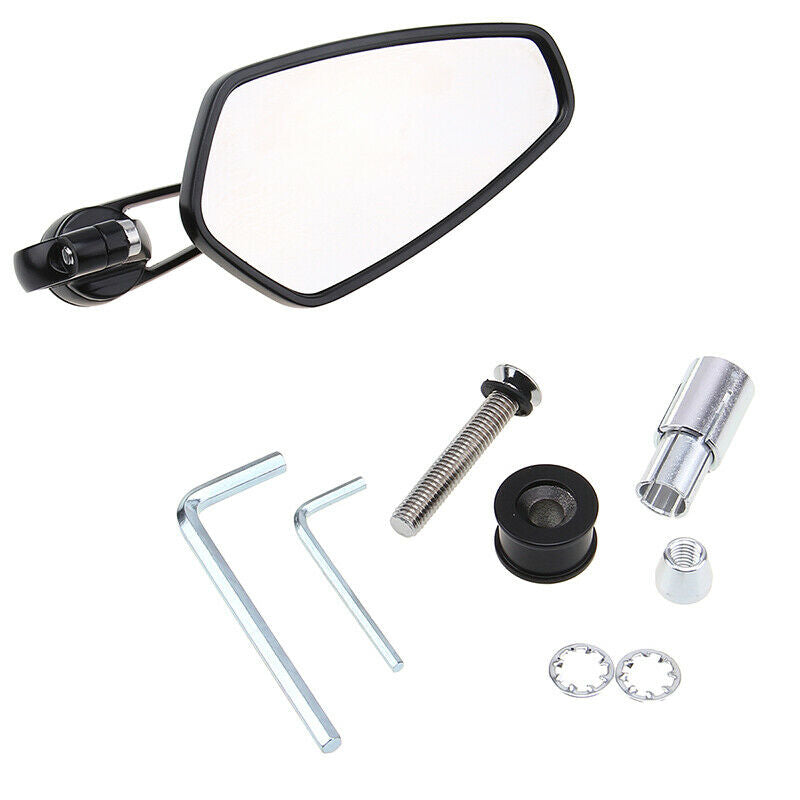 7/8 22mm Universal Motorcycle Scooter ATV Rearview Mirrors 180 Degree Adjustable
